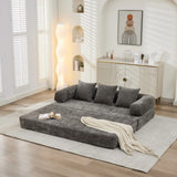 Comfy Convertible Chenille Folding Floor Sofa Bed - Omega Lifestyles