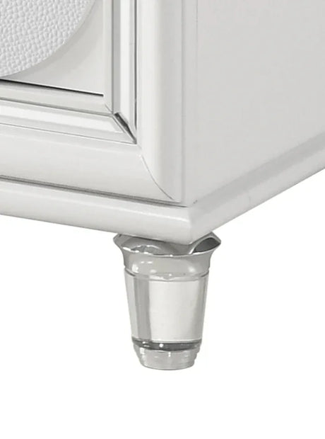 Modern Pearl White Synthetic Wood Dresser With Ample Storage - Omega Lifestyles