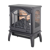 Antique Black 3D Flame Electric Infrared Fireplace Stove