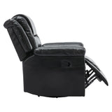 Manual Rocking 360-Degree Swivel Recliner Chair With PU Upholstery - Omega Lifestyles