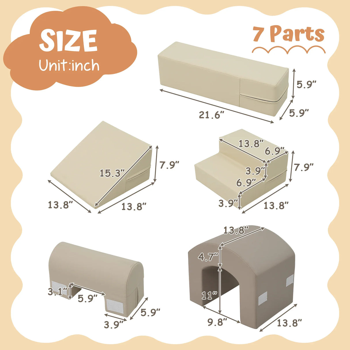 Indoor Foam Climber Play Set Soft Safe Toddlers Toy - Omega Lifestyles