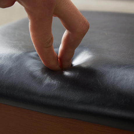 Walnut Rubber Wood Shoe Stool With Flip-Top Storage Bench - Omega Lifestyles