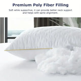 Set Of 2 Soft Hypoallergenic Neck Support Pillows Queen - Omega Lifestyles