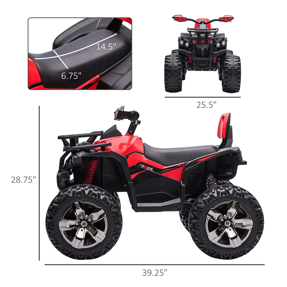 Rechargeable Kids ATV Ride-On Four-Wheeler With Music - Omega Lifestyles