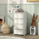 Kids Plastic 4-Drawer Compact Storage Organizer Unit - Omega Lifestyles