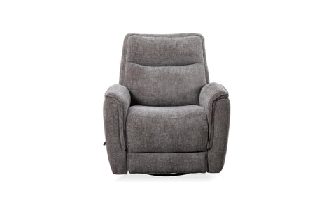 Manual Swivel Chenille Fabric Recliner With Chrome Lever - Omega Lifestyles
