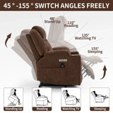 Chenille Power Lift Recliner Chair With Massage Lumbar Heat - Omega Lifestyles