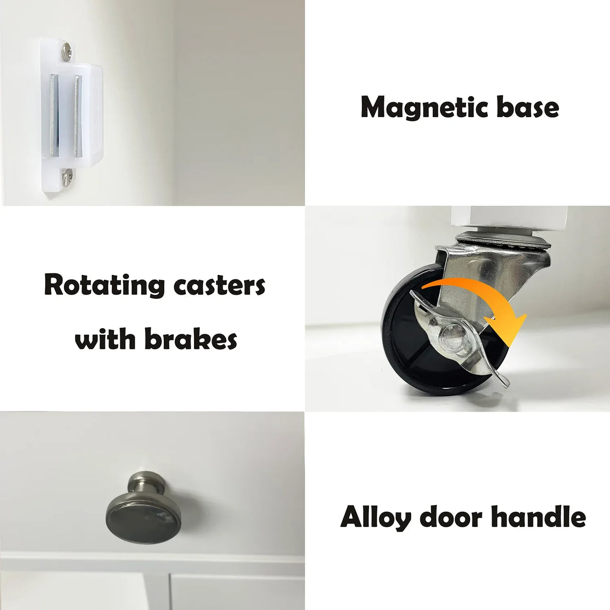 White Multi-Functional Kitchen Island Trolley Cart With Wheels - Omega Lifestyles