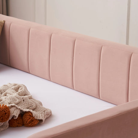 Twin Velvet Upholstered Daybed Frame With Trundle - Omega Lifestyles