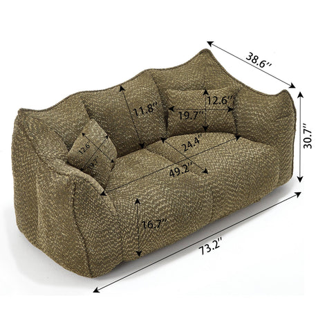 Dual Chenille Bean Bag Chair With High Resilience Foam Core - Omega Lifestyles
