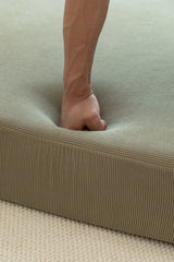 Foldable Corduroy 2-Seat Sofa Bed With Mattress - Omega Lifestyles