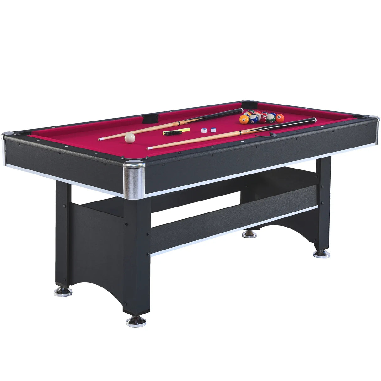 6-Foot Engineered Wood Pool Table With Tennis Top - Omega Lifestyles