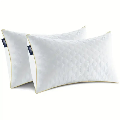 Set Of 2 Soft Hypoallergenic Neck Support Pillows Queen - Omega Lifestyles
