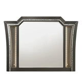 Silver Gray LED Arched Beveled Edge Wall Mirror - Omega Lifestyles