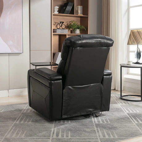 Power Reclining PU Leather Home Theater Recliner Chair - Omega Lifestyles