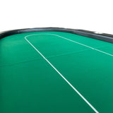 Foldable Rolling Premium 10-Player Green Poker Table - Omega Lifestyles
