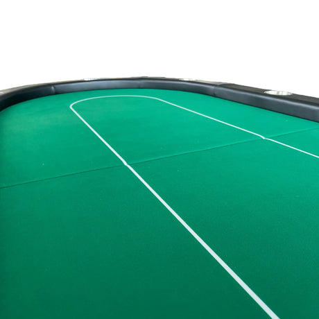 Foldable Rolling Premium 10-Player Green Poker Table - Omega Lifestyles