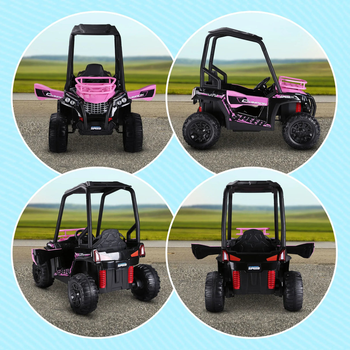 Battery Powered Pink Kids Electric Ride-On Car with Remote - Omega Lifestyles