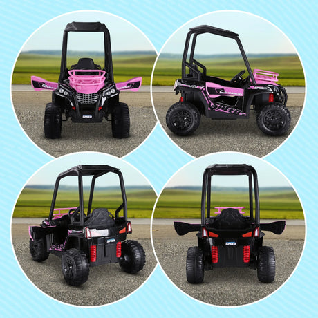 Battery Powered Pink Kids Electric Ride-On Car with Remote - Omega Lifestyles