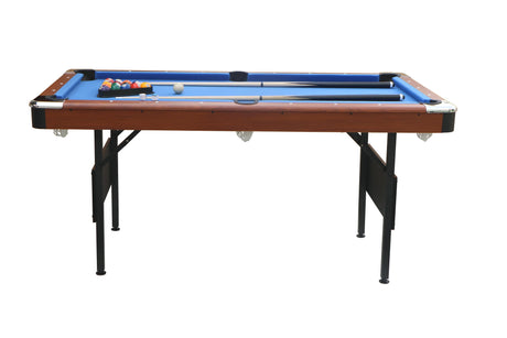 5.5-Foot Foldable Blue Velvet Cloth Billiard Table - Omega Lifestyles