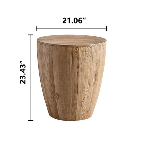 2-Piece Vintage Fir Wood Bucket Shaped Coffee Table Set - Sleep Galleria