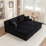 Corduroy Foam Upholstered Chaise Lounge Sleeper Chair - Omega Lifestyles