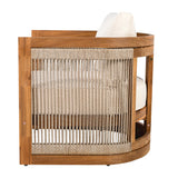 Premium Acacia Wood Outdoor Tub Club Chair With Cushions - Omega Lifestyles