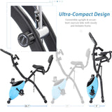 Folding Magnetic Resistance Adjustable Upright Recumbent Exercise Bike - Omega Lifestyles