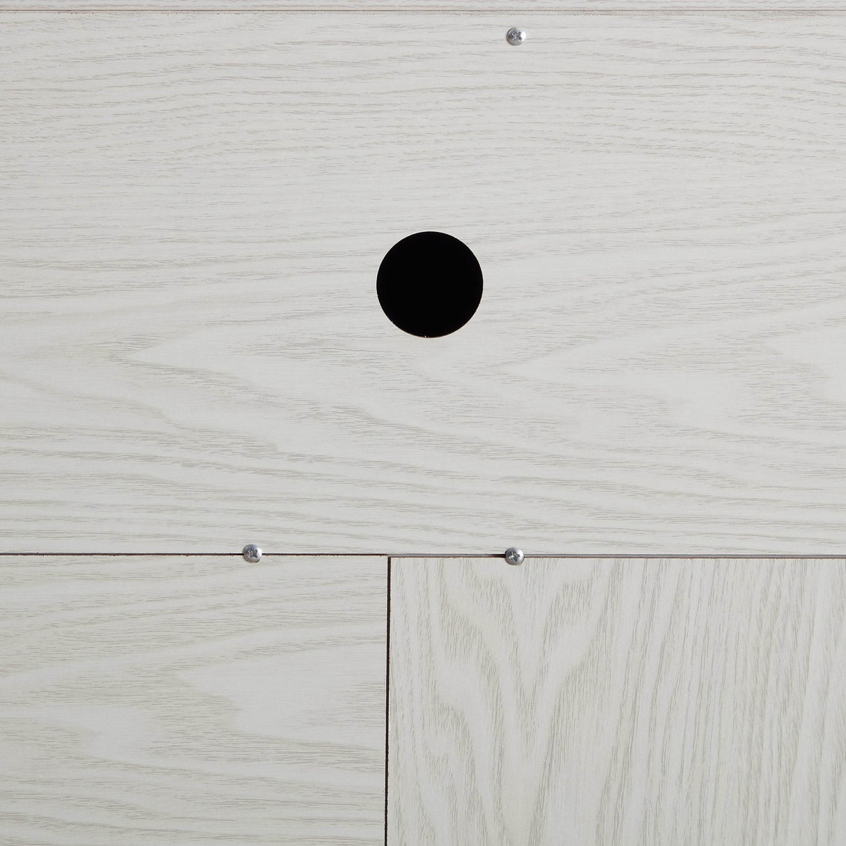 Embossed White MDF TV Stand With Storage and Cord Management - Sleep Galleria
