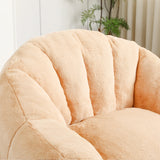 High Density Foam Brown Faux Fur Beanbag Chair - Omega Lifestyles