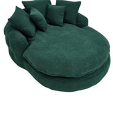 Oversized Chenille Memory Foam Bean Bag Sofa With Pillows - Omega Lifestyles