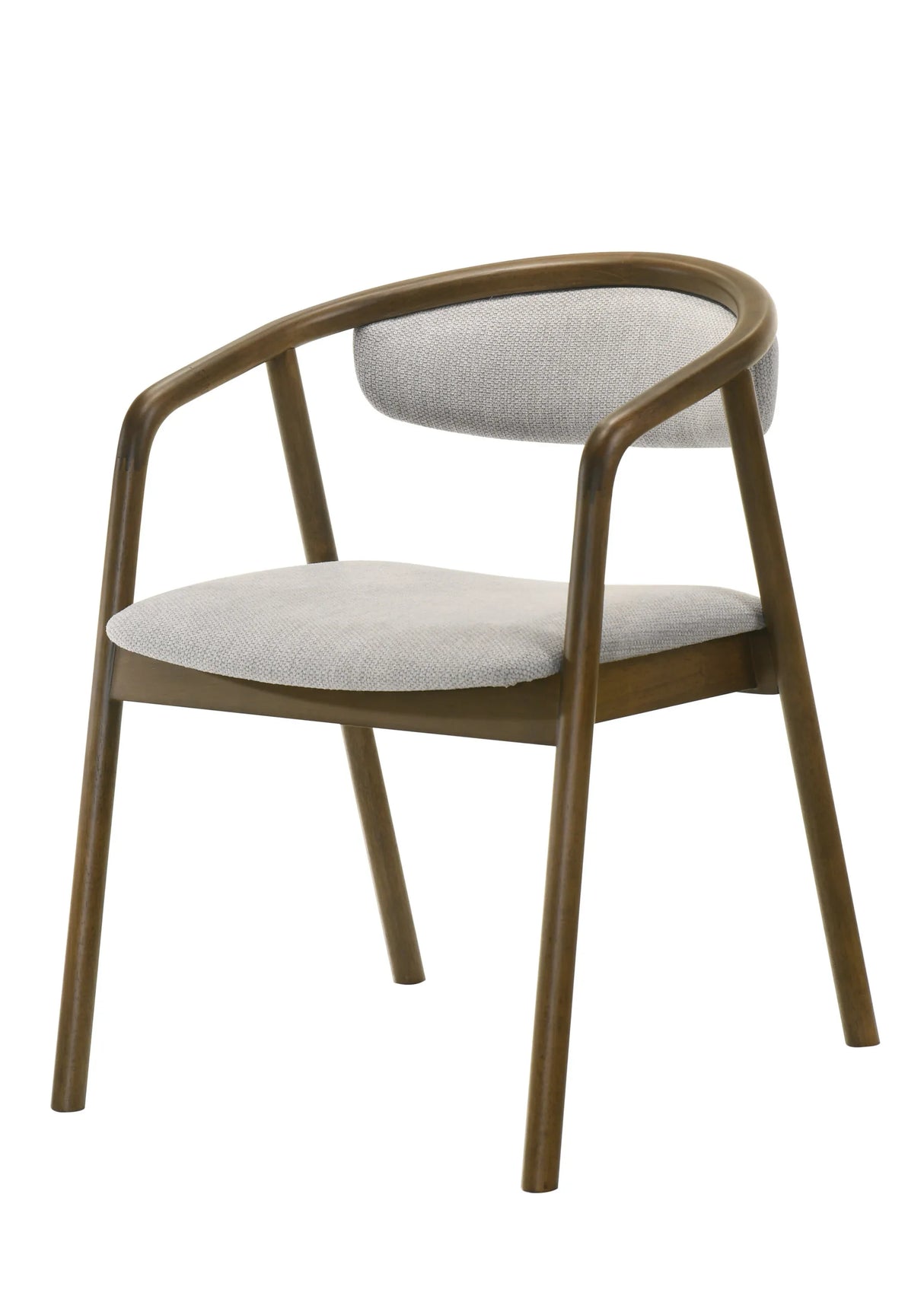 Gray Chenille Walnut Padded Side Chair - Omega Lifestyles