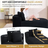 Oversized Plush Corduroy Chaise Lounge Sleeper Sofa - Omega Lifestyles