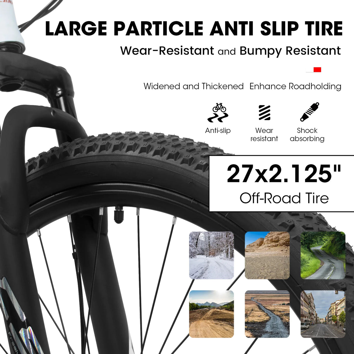 Aluminum Frame 27-Inch 21-Speed Mountain Bike - Omega Lifestyles