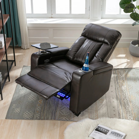 Electric Power Recliner Chair With Storage Cupholders Tray - Omega Lifestyles