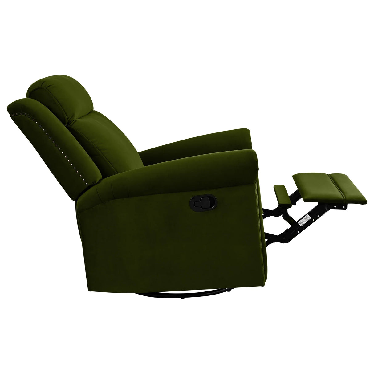 Modern Velvet Adjustable Backrest Swivel Recliner Chair - Omega Lifestyles