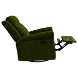 Modern Velvet Adjustable Backrest Swivel Recliner Chair - Omega Lifestyles