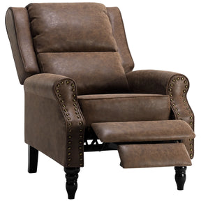 Faux Leather Pushback Recliner Chair With Lumbar Support - Omega Lifestyles