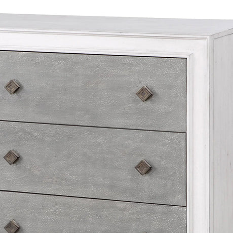 Rustic White Synthetic Wood Transitional Dresser - Omega Lifestyles