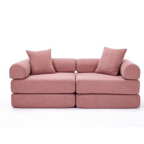 Modular Folding Convertible Corduroy Sofa Bed - Omega Lifestyles