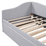 Twin Upholstered L-Shaped Daybed With Pop-Up Trundle - Omega Lifestyles