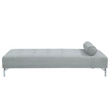 Gray Melange Velvet Plush Sofa Bed With Pillow - Omega Lifestyles