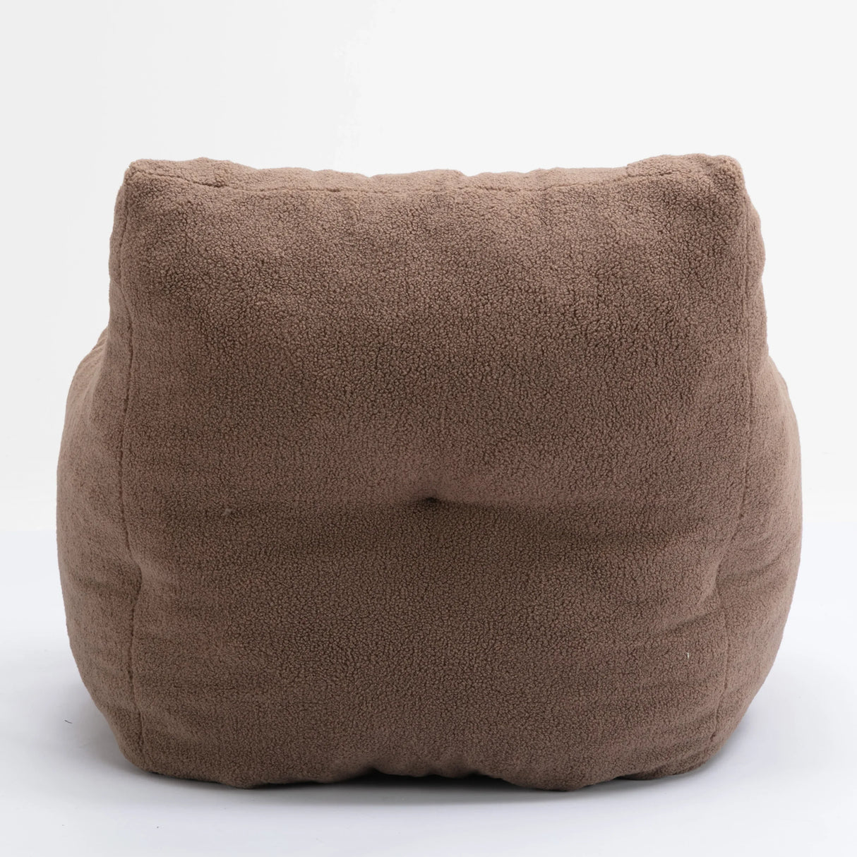 Soft Teddy Fabric Tufted Foam Bean Bag Chair Coffee - Omega Lifestyles
