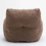 Soft Teddy Fabric Tufted Foam Bean Bag Chair Coffee - Omega Lifestyles