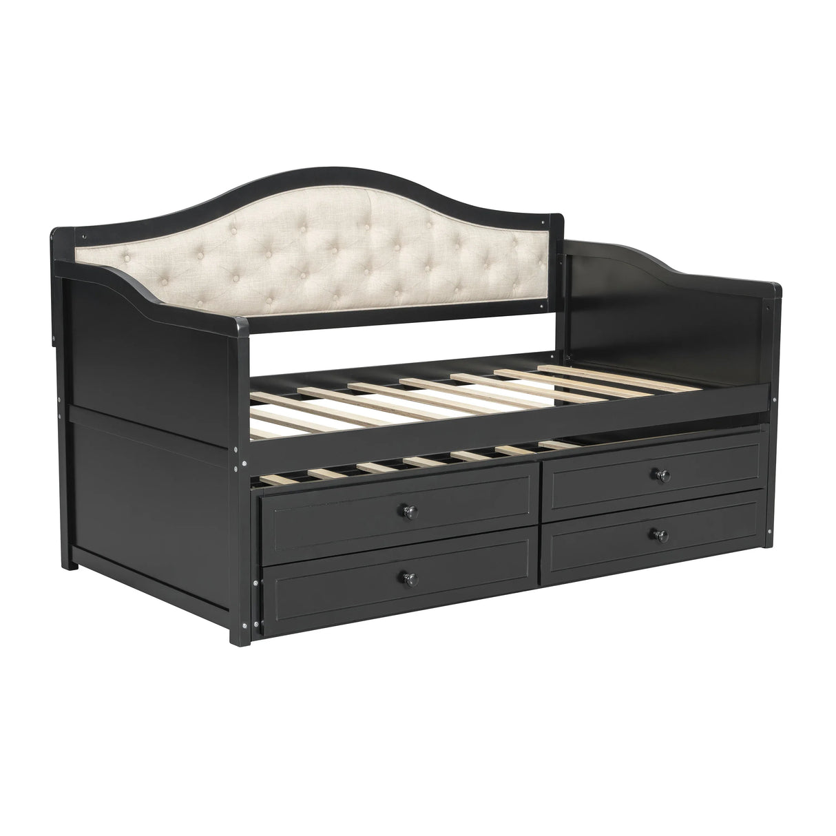 Twin Daybed With Pull-Out Trundle And Storage Drawers - Omega Lifestyles