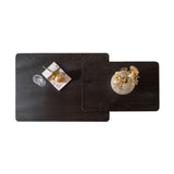 Set Of 2 Vintage Style Square Wood Grain Coffee Tables - Sleep Galleria