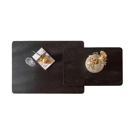 Set Of 2 Vintage Style Square Wood Grain Coffee Tables - Sleep Galleria