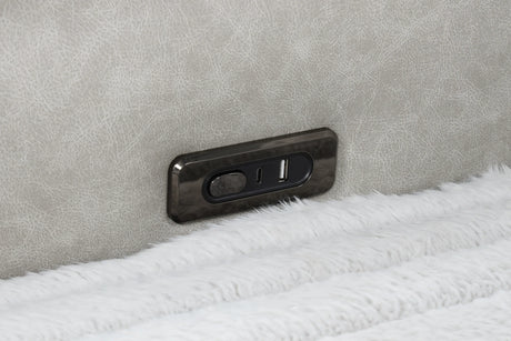 Power Reclining Modern Corduroy Sectional Sofa With Console - Omega Lifestyles