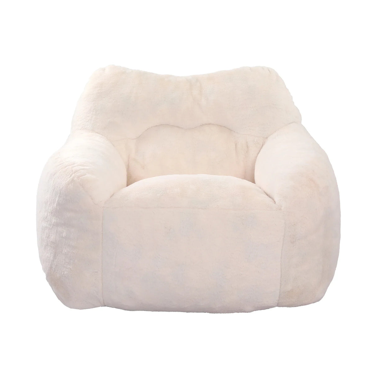 Large Faux Fur High-Density Foam Bean Bag Chair - Omega Lifestyles