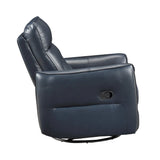 Top Grain Leather Swivel Recliner Chair With Wood Frame - Omega Lifestyles